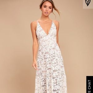 Gold and cream lace bridal dress
